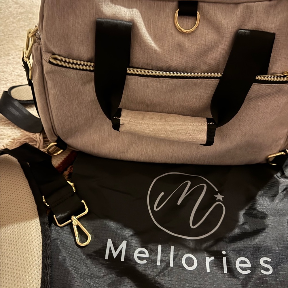 Tan and Black Baby Bag